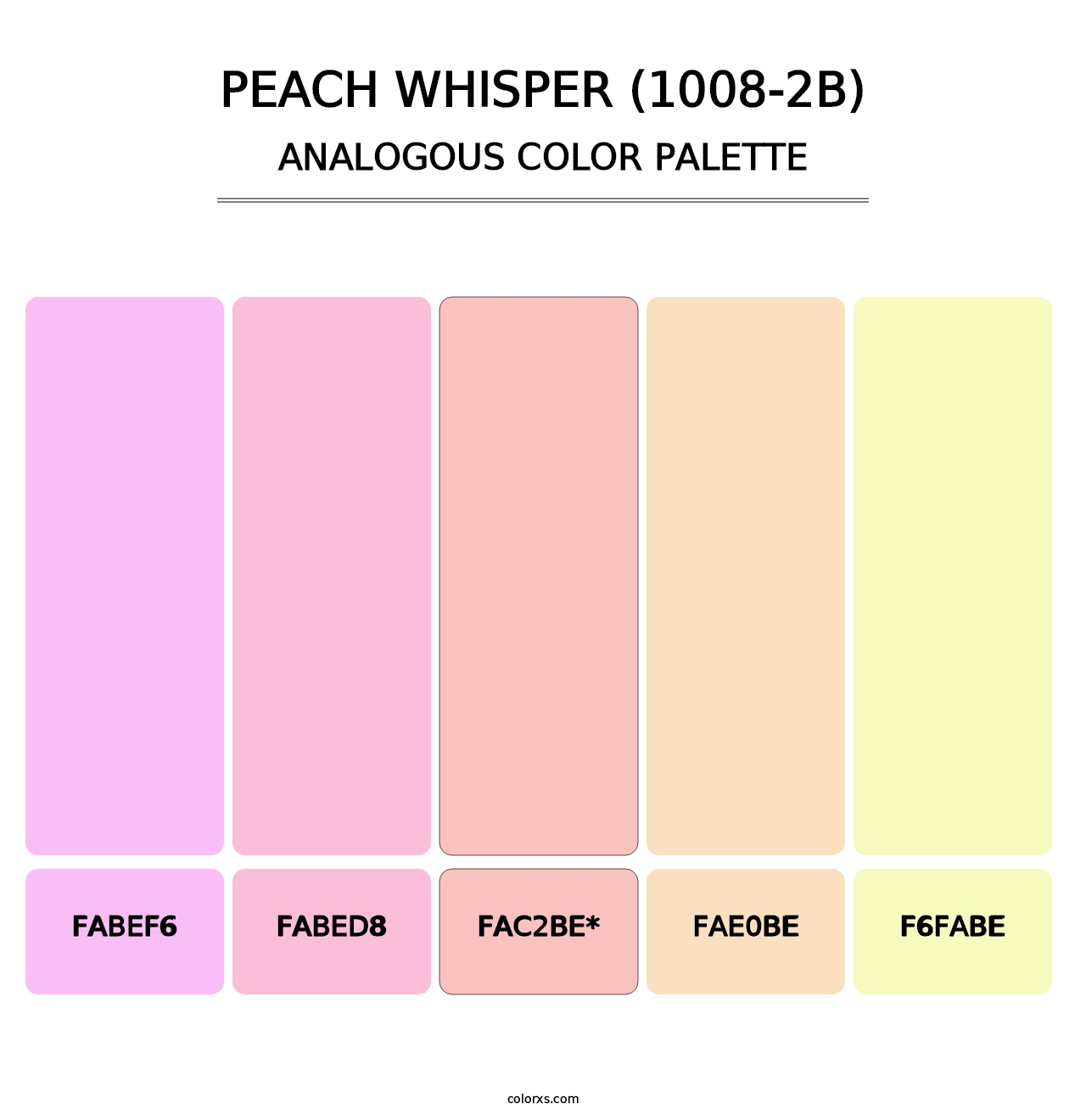 Peach Whisper (1008-2B) - Analogous Color Palette