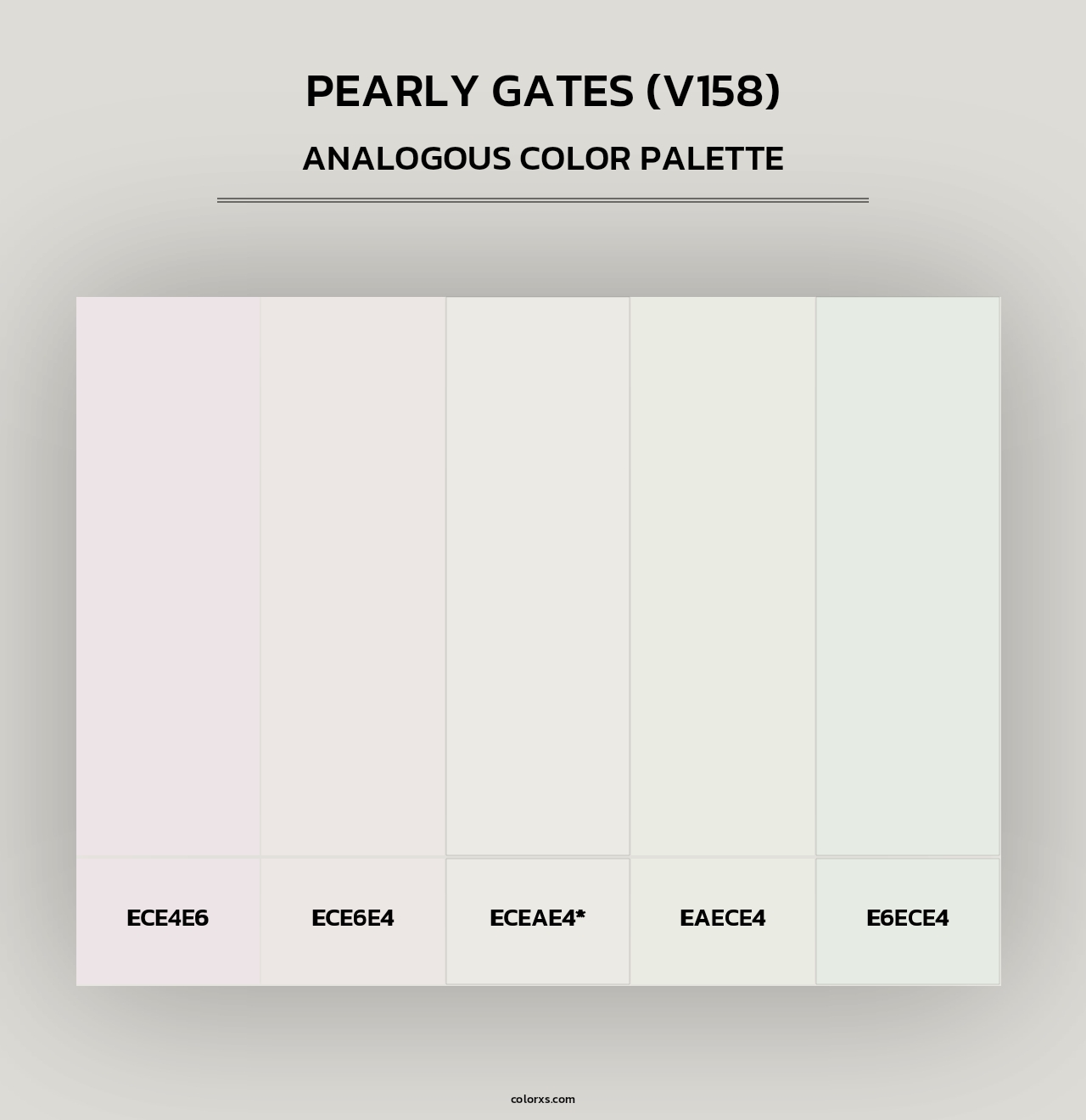 Pearly Gates (V158) - Analogous Color Palette