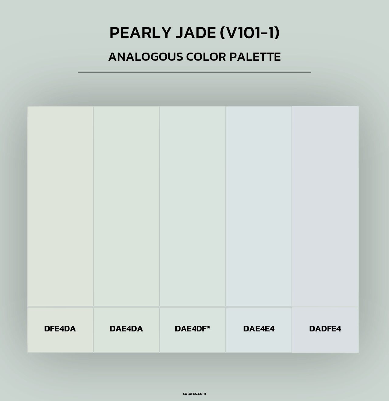 Pearly Jade (V101-1) - Analogous Color Palette