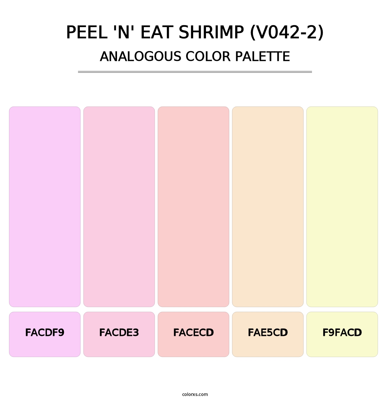 Peel 'n' Eat Shrimp (V042-2) - Analogous Color Palette