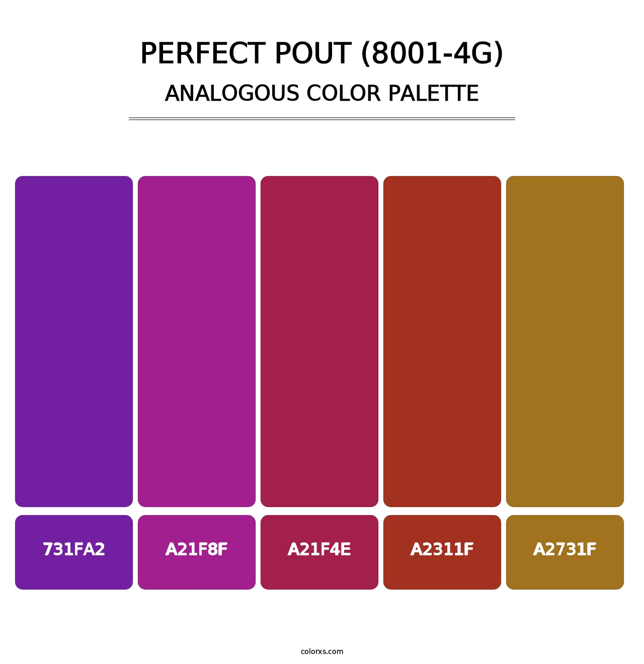 Perfect Pout (8001-4G) - Analogous Color Palette