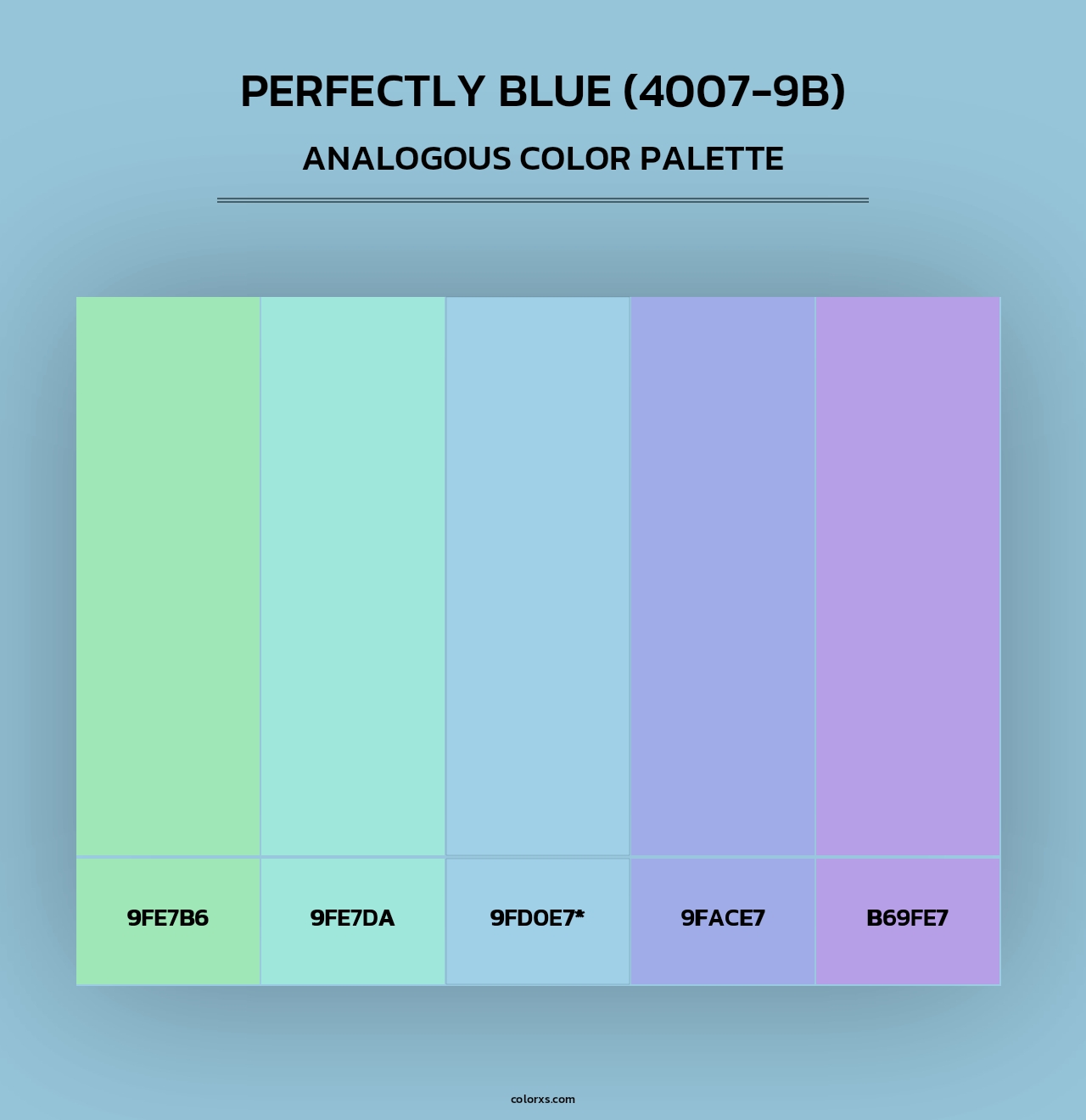 Perfectly Blue (4007-9B) - Analogous Color Palette