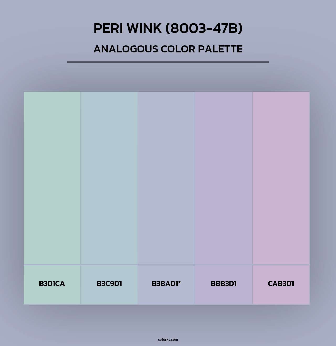 Peri Wink (8003-47B) - Analogous Color Palette