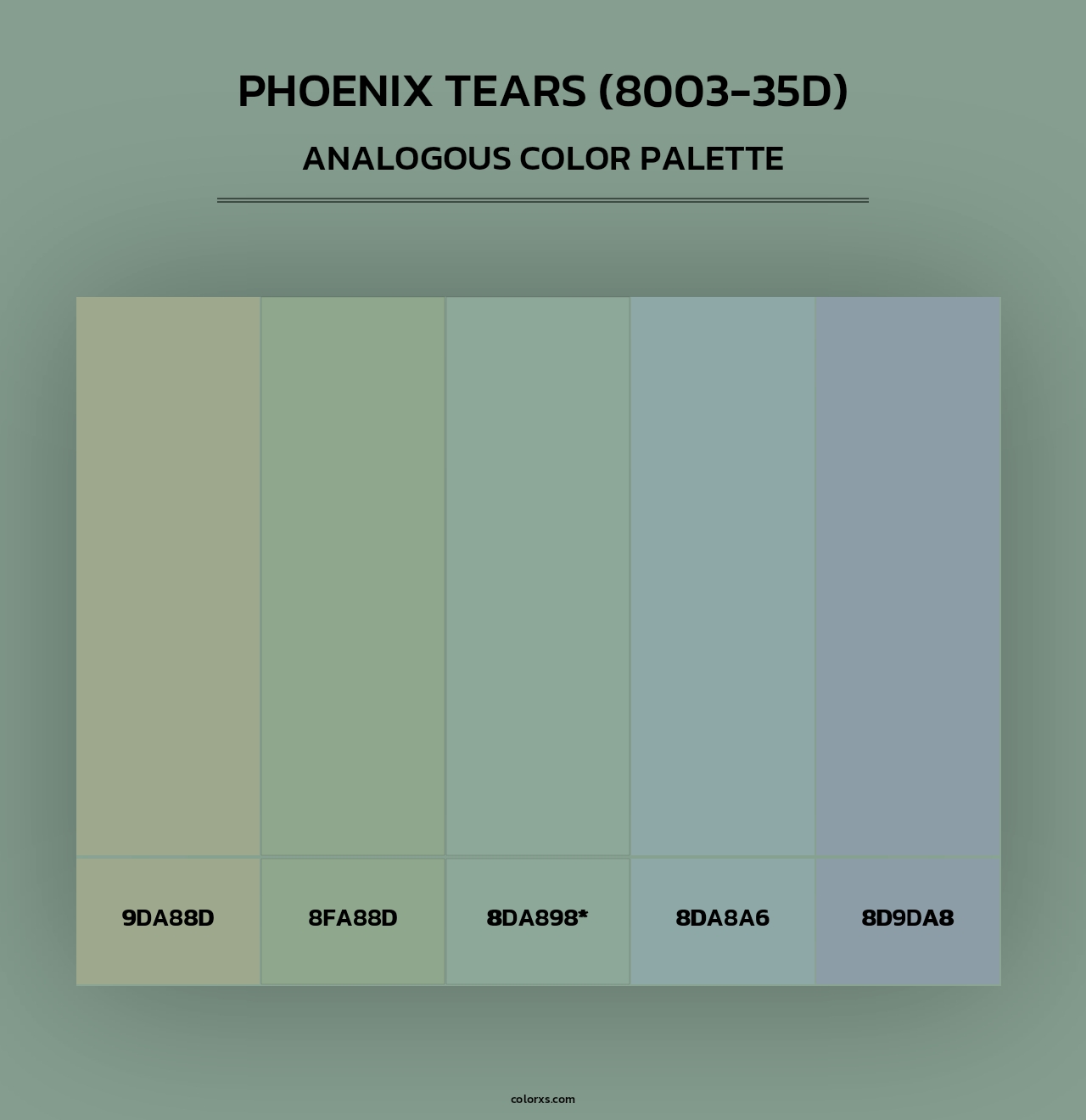 Phoenix Tears (8003-35D) - Analogous Color Palette