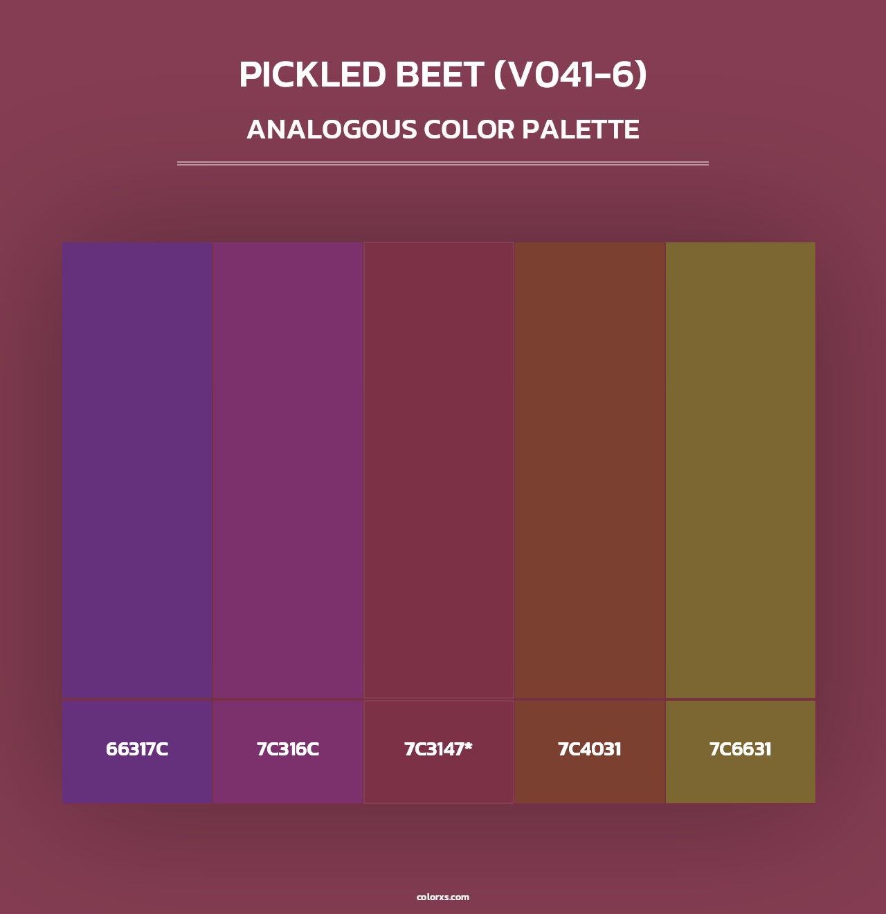 Pickled Beet (V041-6) - Analogous Color Palette