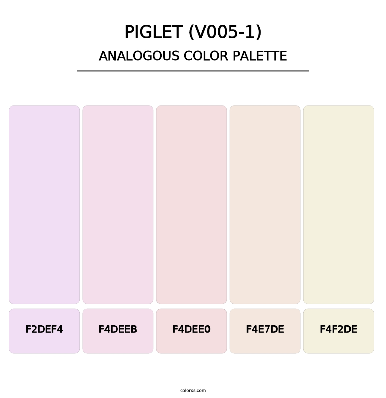 Piglet (V005-1) - Analogous Color Palette