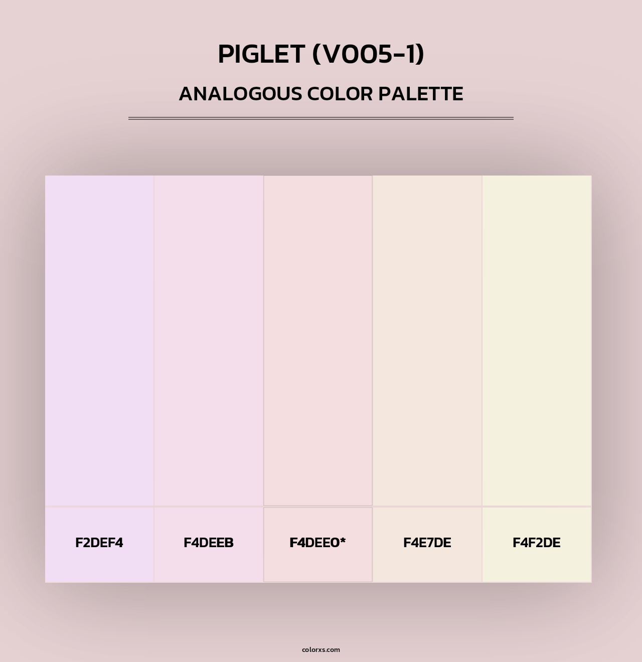Piglet (V005-1) - Analogous Color Palette