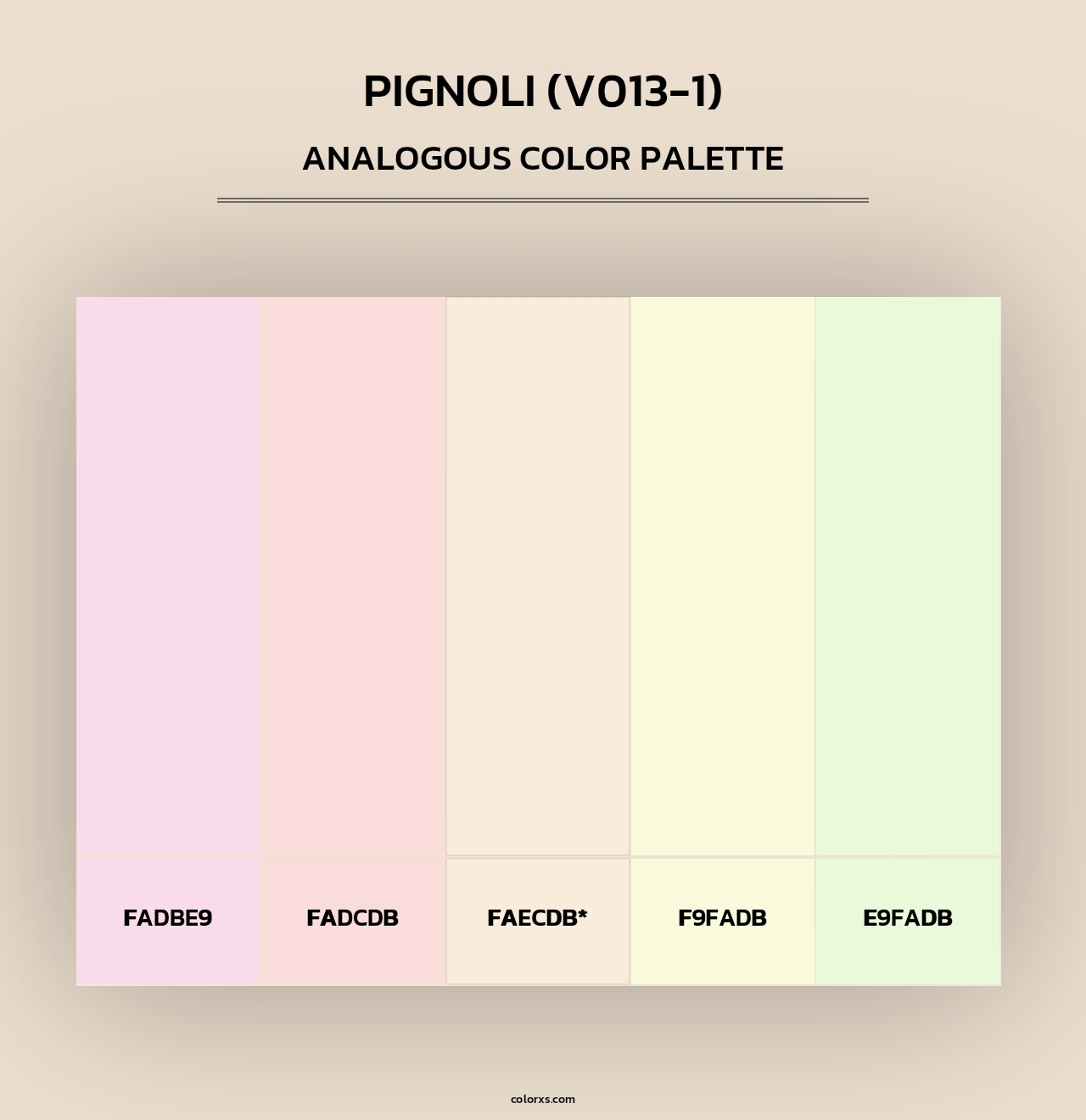 Pignoli (V013-1) - Analogous Color Palette