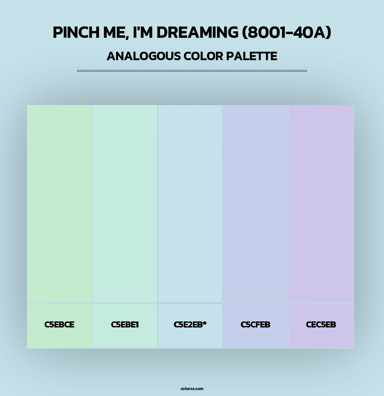 Pinch Me, I'm Dreaming (8001-40A) - Analogous Color Palette