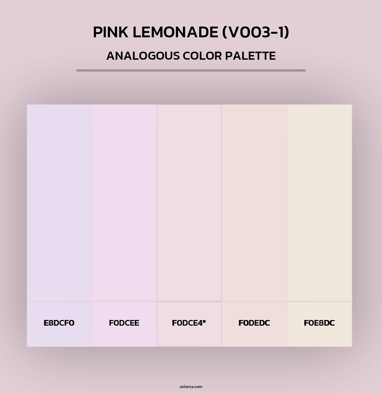 Pink Lemonade (V003-1) - Analogous Color Palette