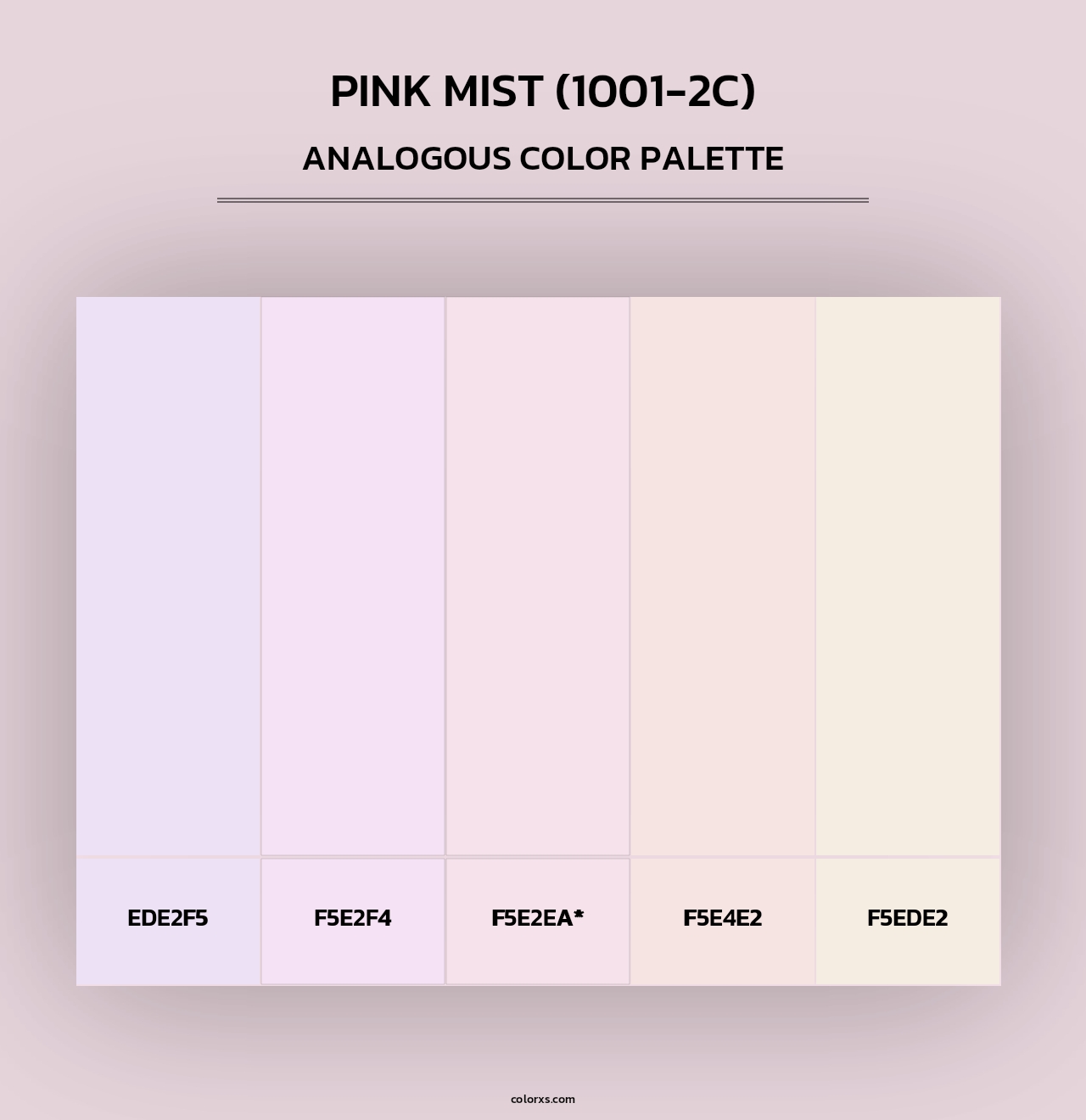 Pink Mist (1001-2C) - Analogous Color Palette