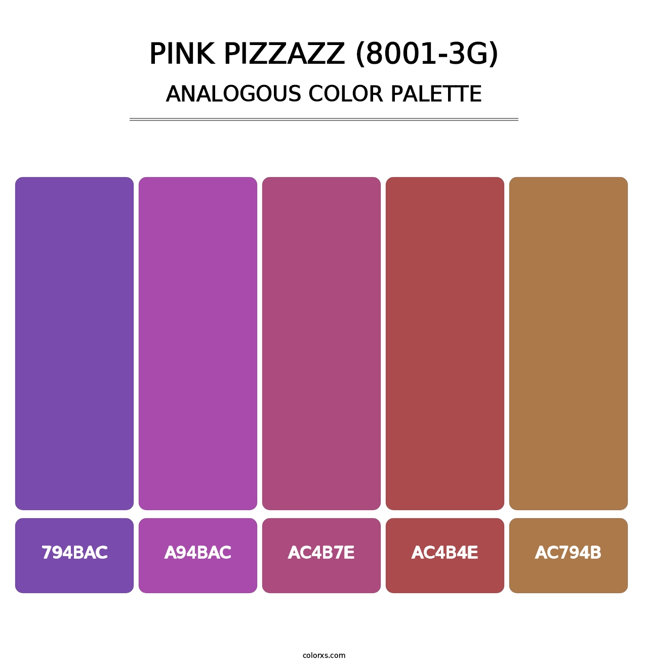 Pink Pizzazz (8001-3G) - Analogous Color Palette