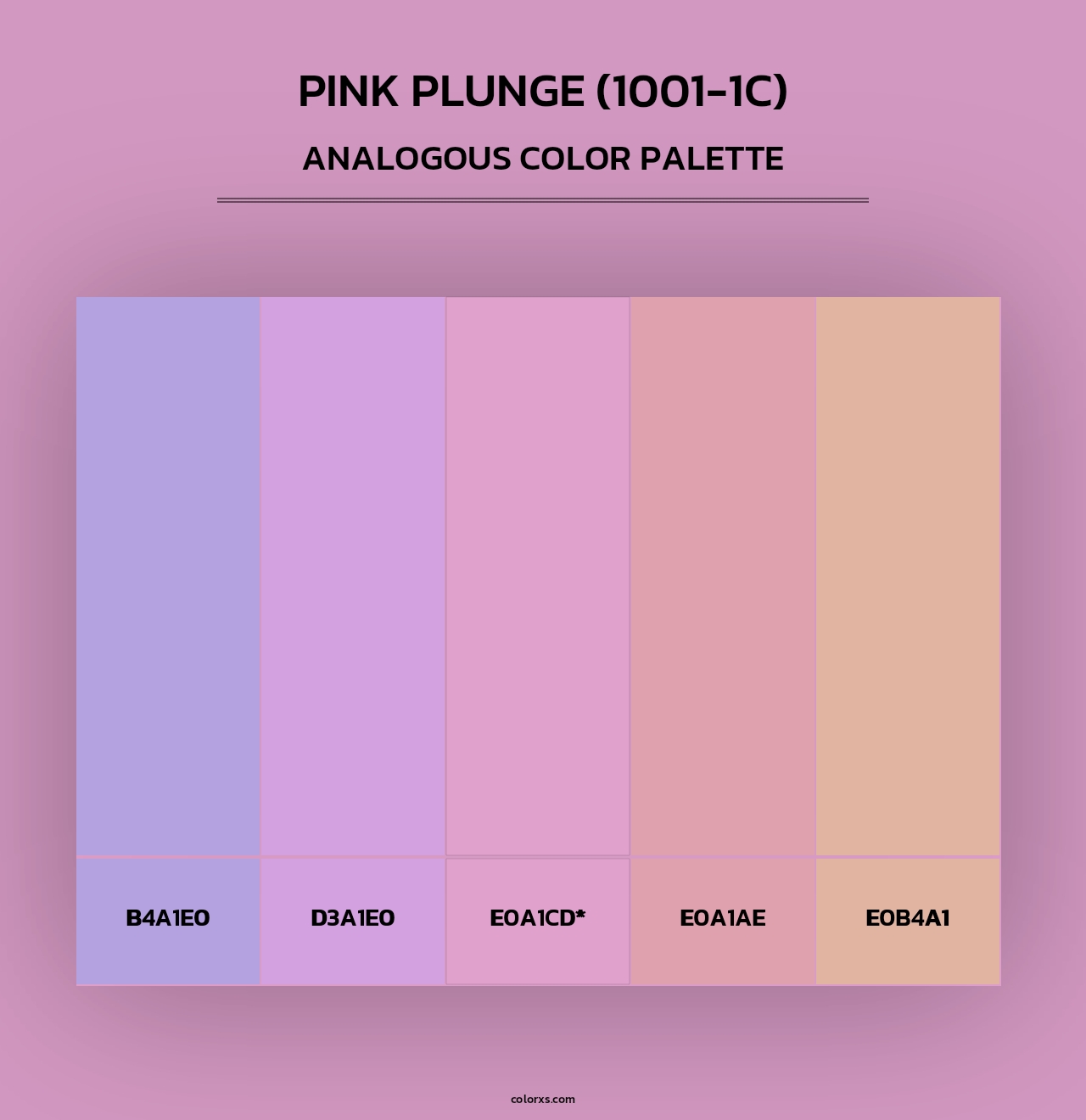 Pink Plunge (1001-1C) - Analogous Color Palette