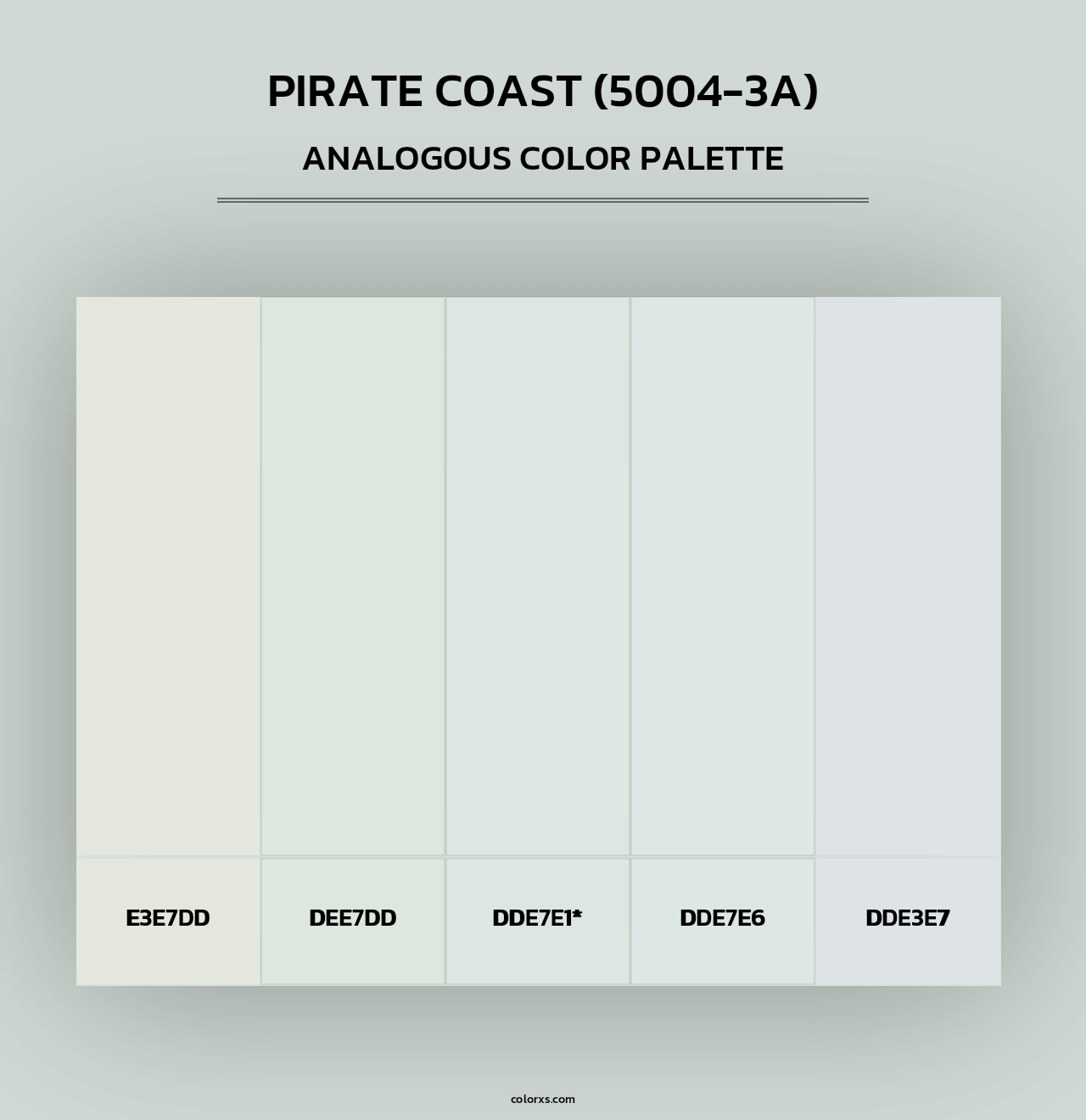 Pirate Coast (5004-3A) - Analogous Color Palette