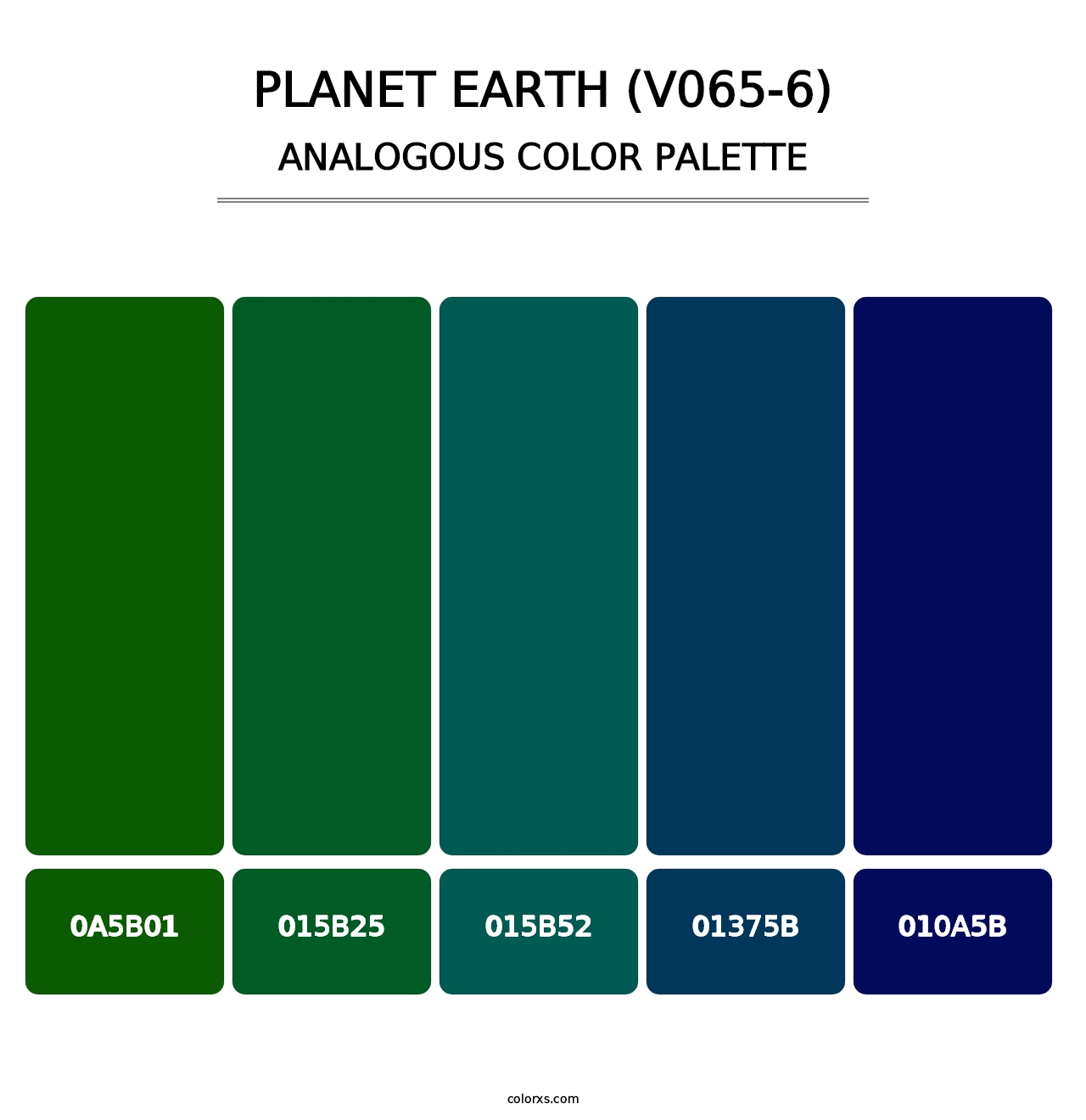 Planet Earth (V065-6) - Analogous Color Palette