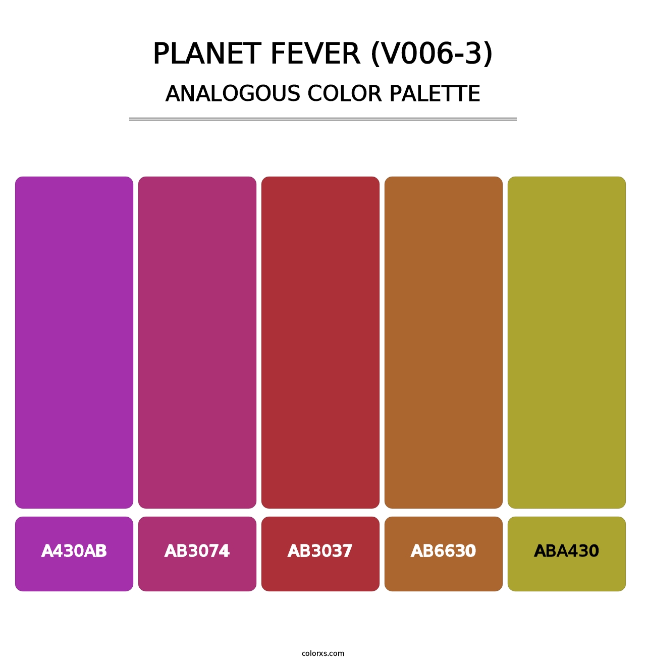 Planet Fever (V006-3) - Analogous Color Palette