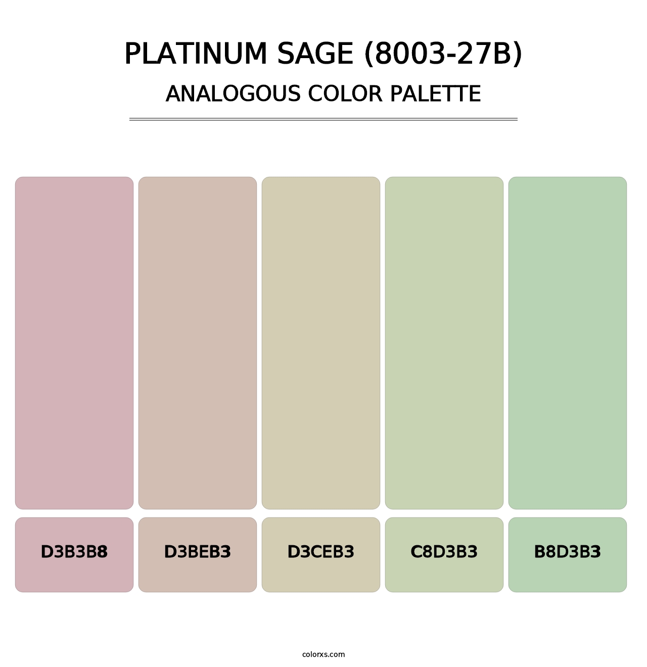 Platinum Sage (8003-27B) - Analogous Color Palette