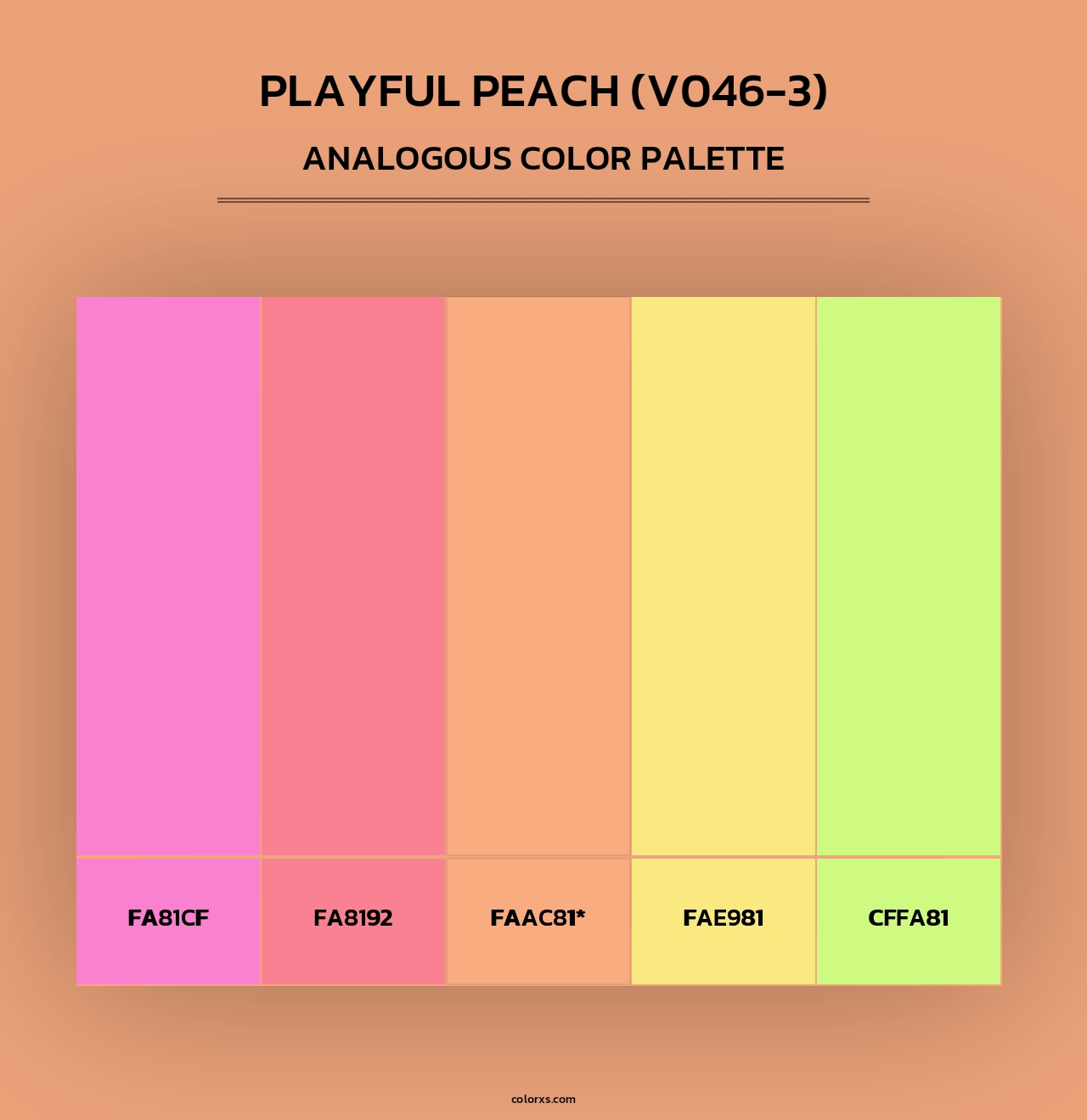 Playful Peach (V046-3) - Analogous Color Palette