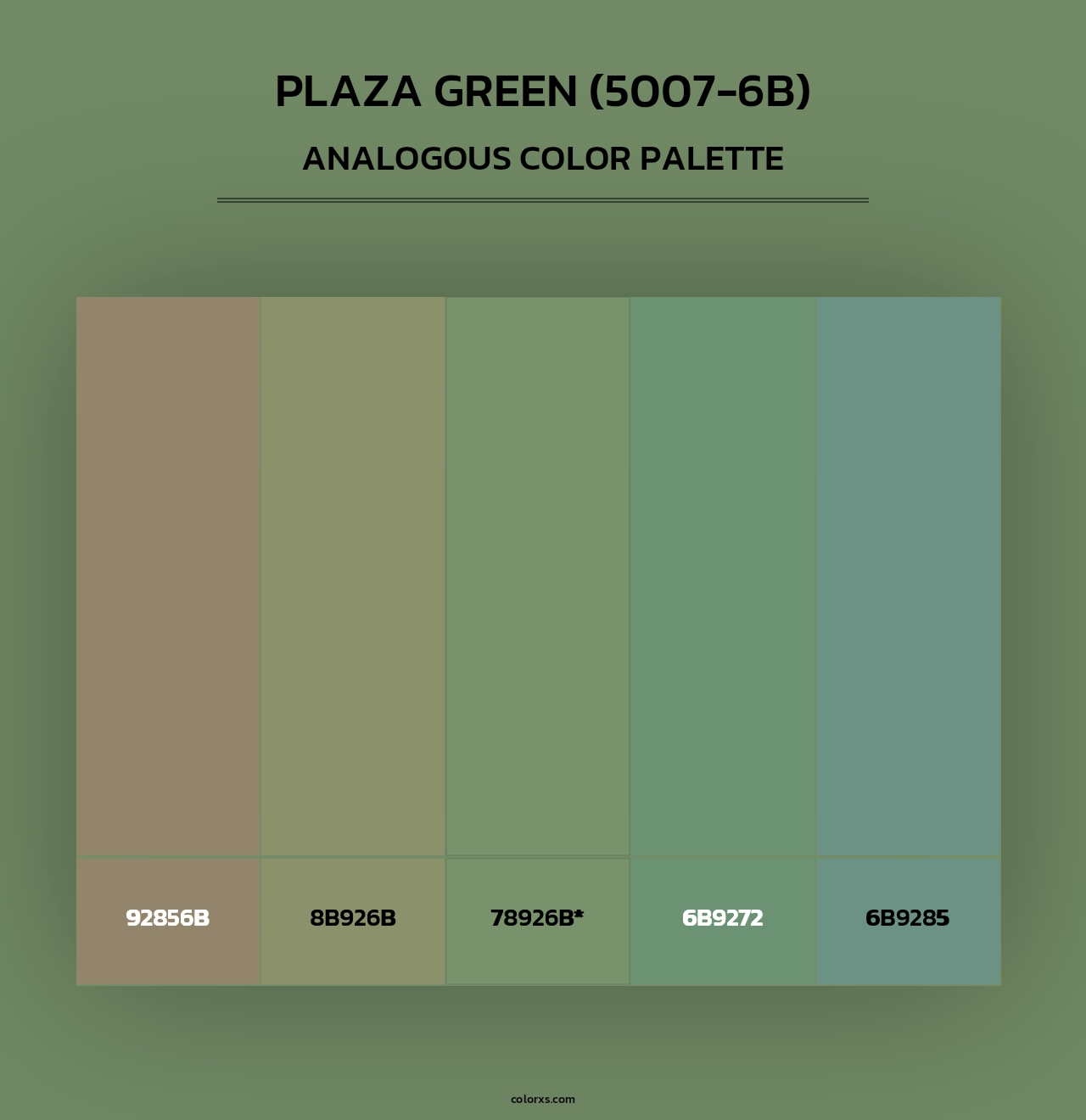 Plaza Green (5007-6B) - Analogous Color Palette
