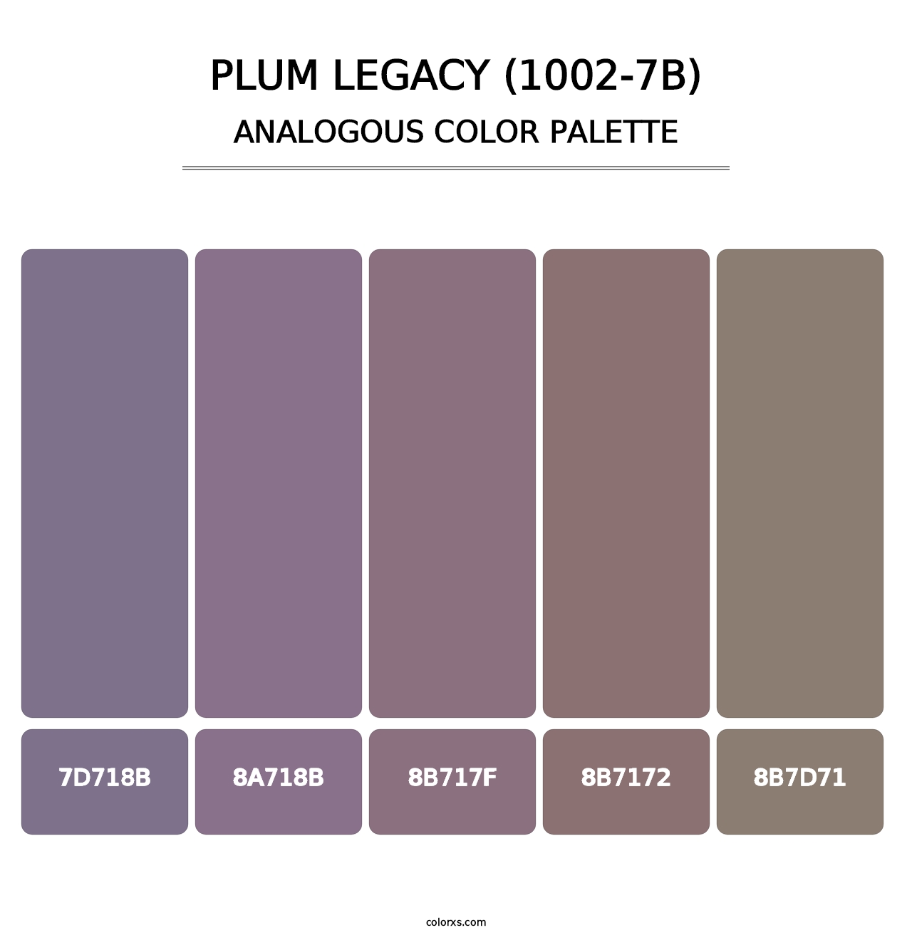 Plum Legacy (1002-7B) - Analogous Color Palette