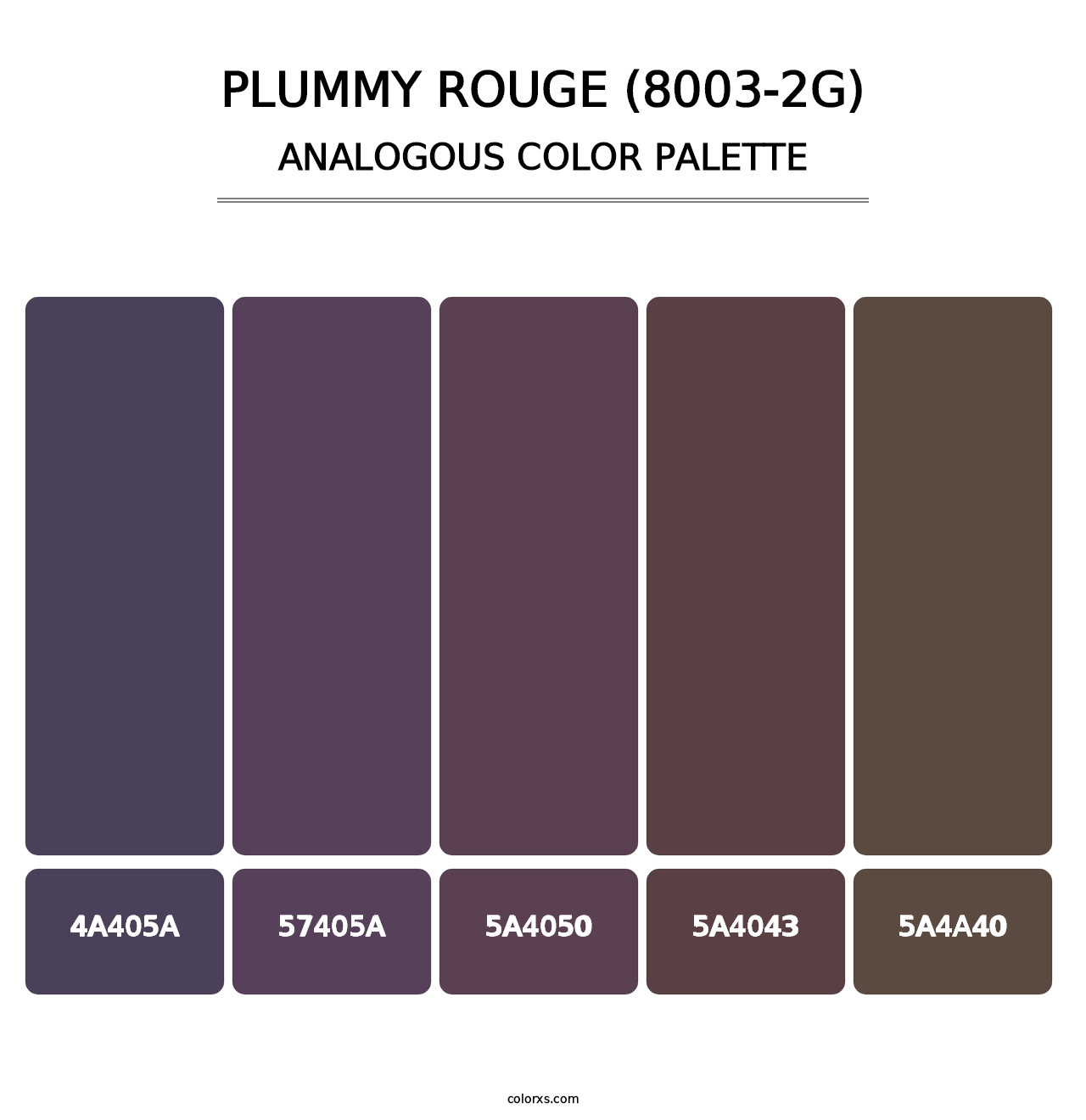 Plummy Rouge (8003-2G) - Analogous Color Palette
