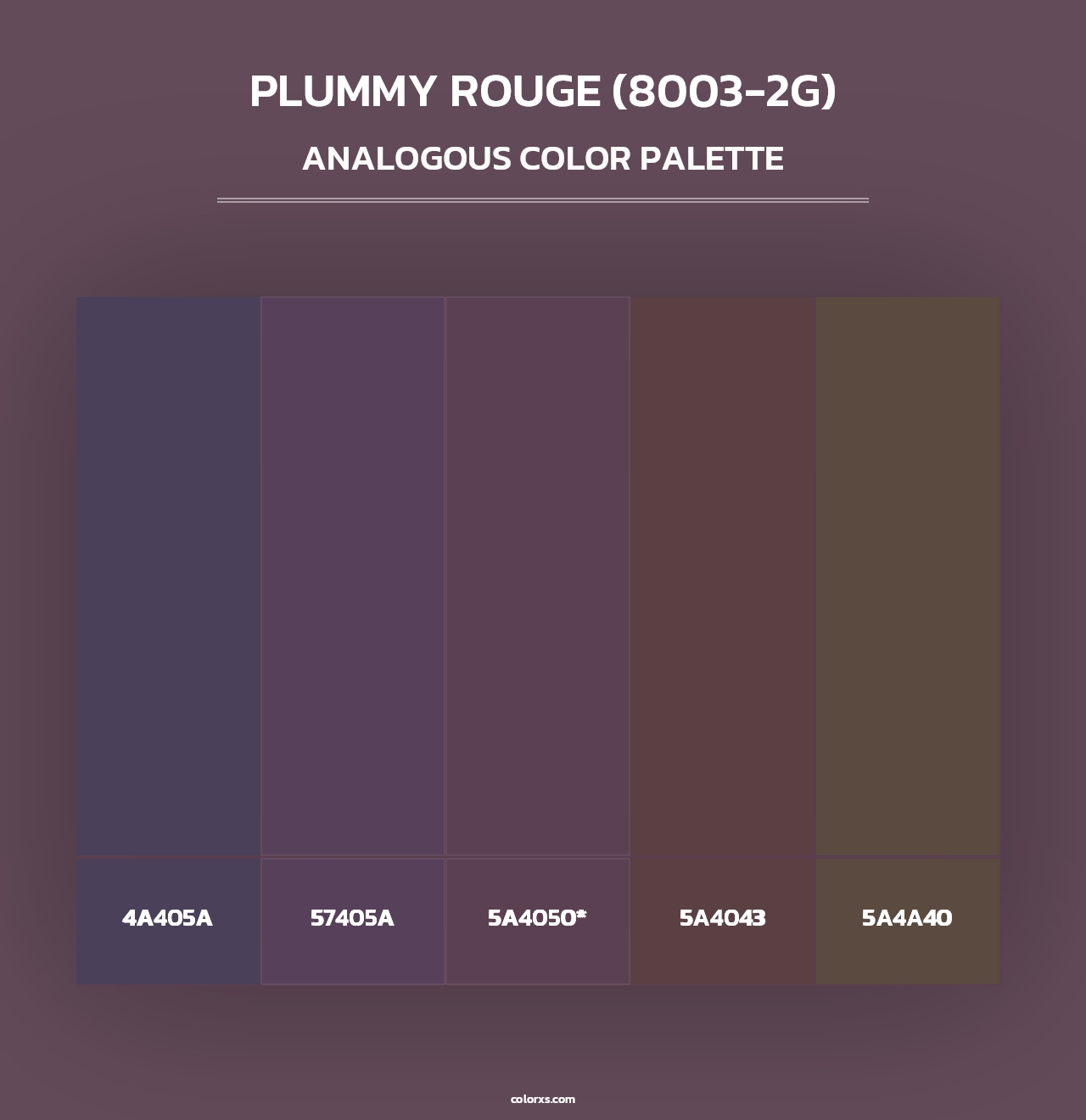Plummy Rouge (8003-2G) - Analogous Color Palette