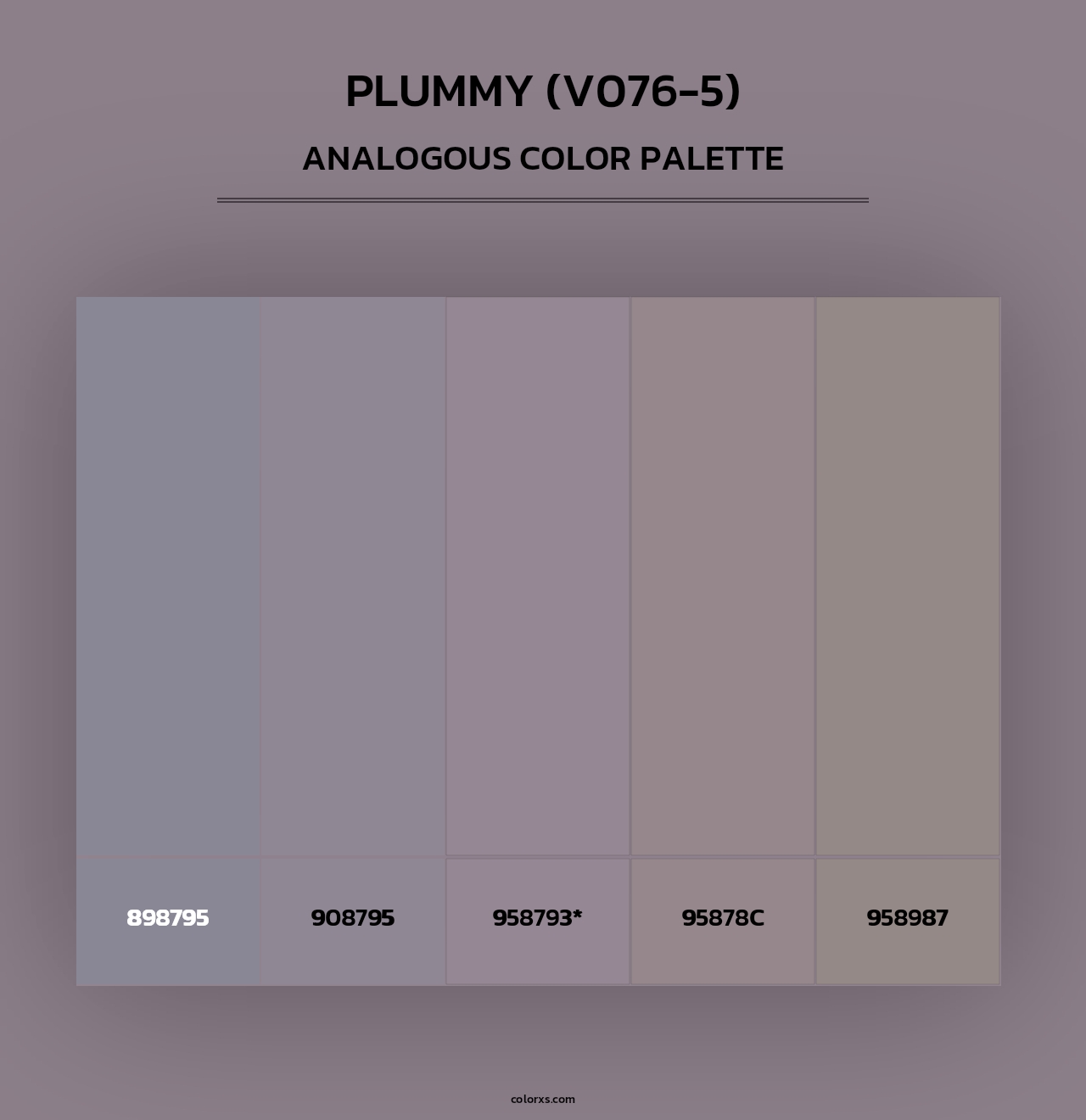 Plummy (V076-5) - Analogous Color Palette