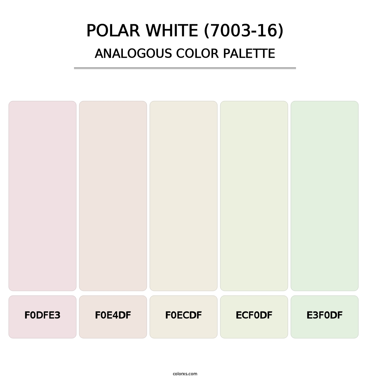 Polar White (7003-16) - Analogous Color Palette