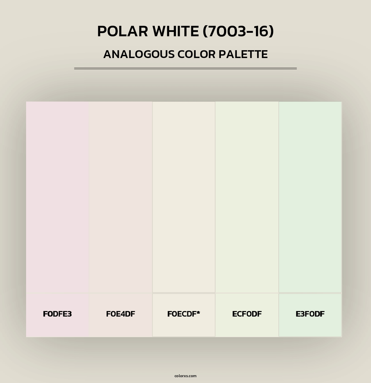 Polar White (7003-16) - Analogous Color Palette