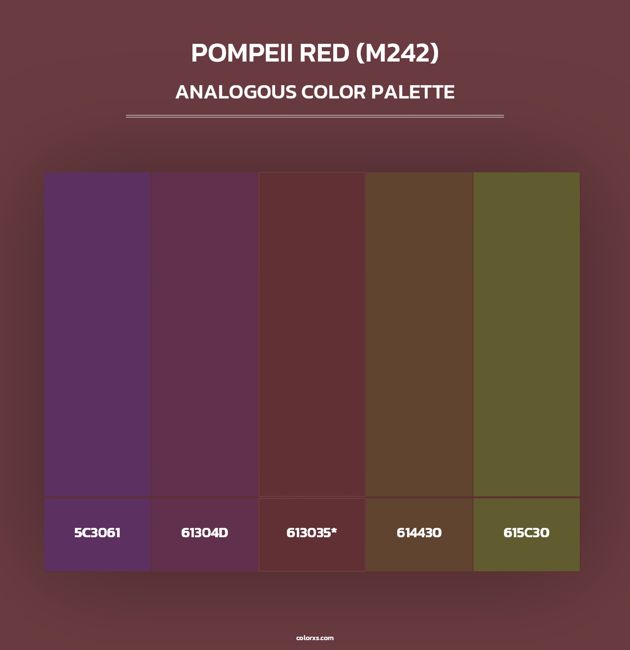 Pompeii Red (M242) - Analogous Color Palette