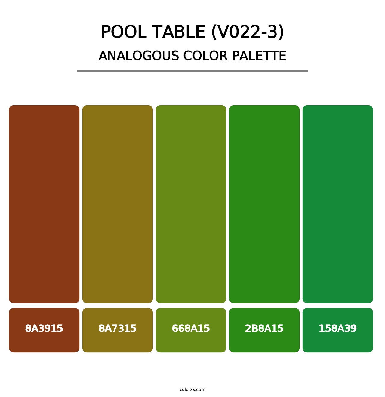 Pool Table (V022-3) - Analogous Color Palette