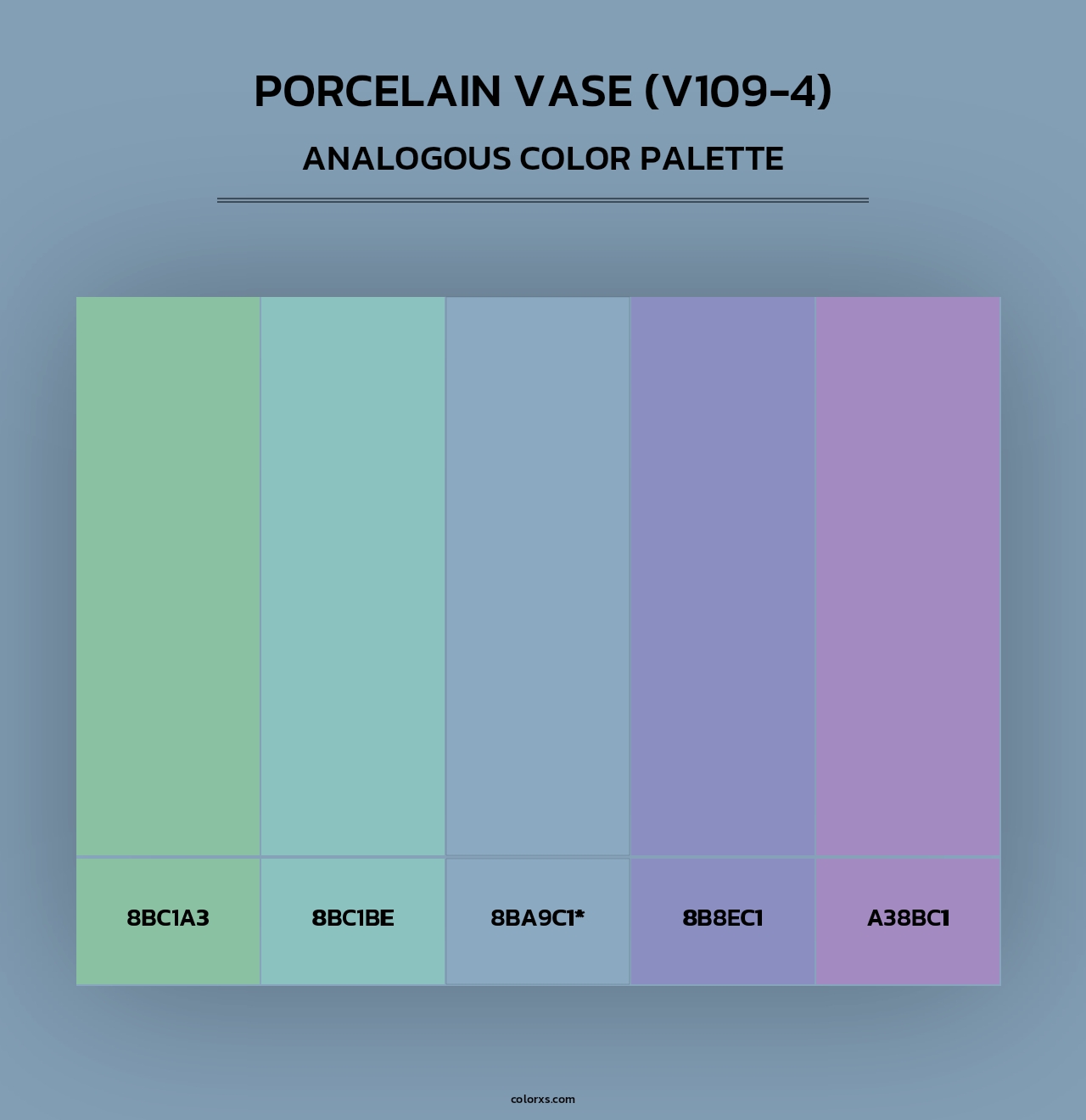 Porcelain Vase (V109-4) - Analogous Color Palette