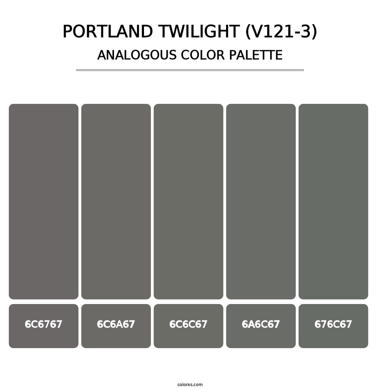 Portland Twilight (V121-3) - Analogous Color Palette