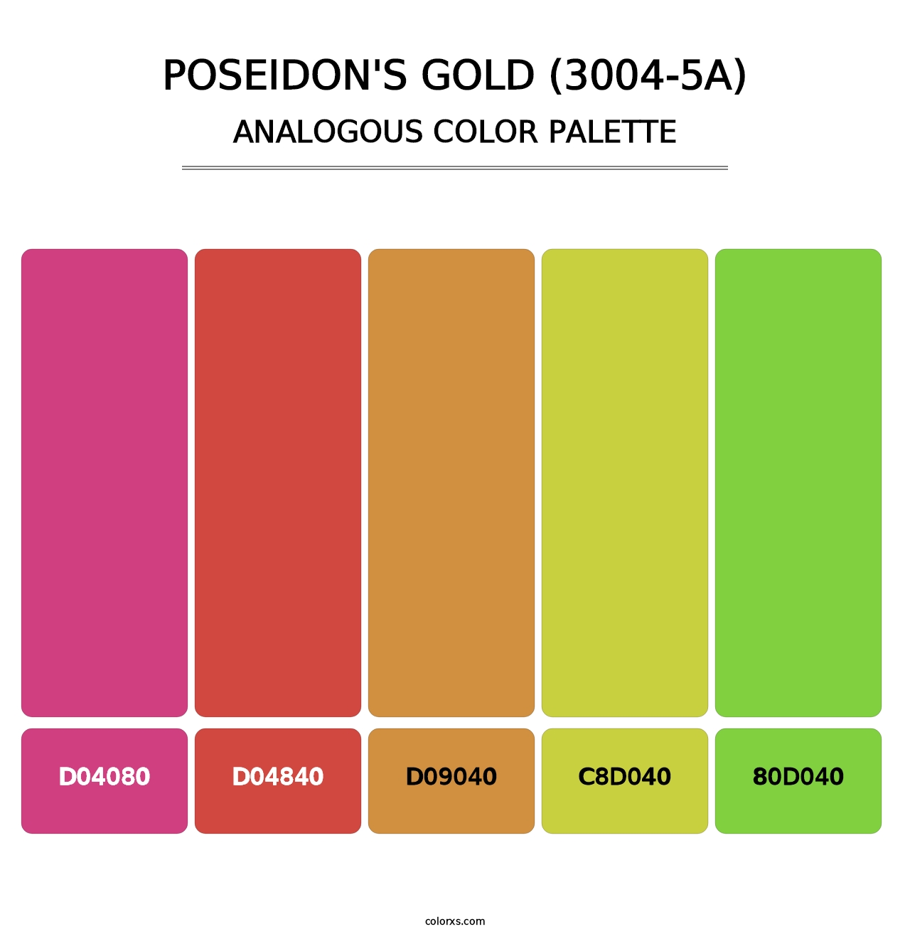 Poseidon's Gold (3004-5A) - Analogous Color Palette