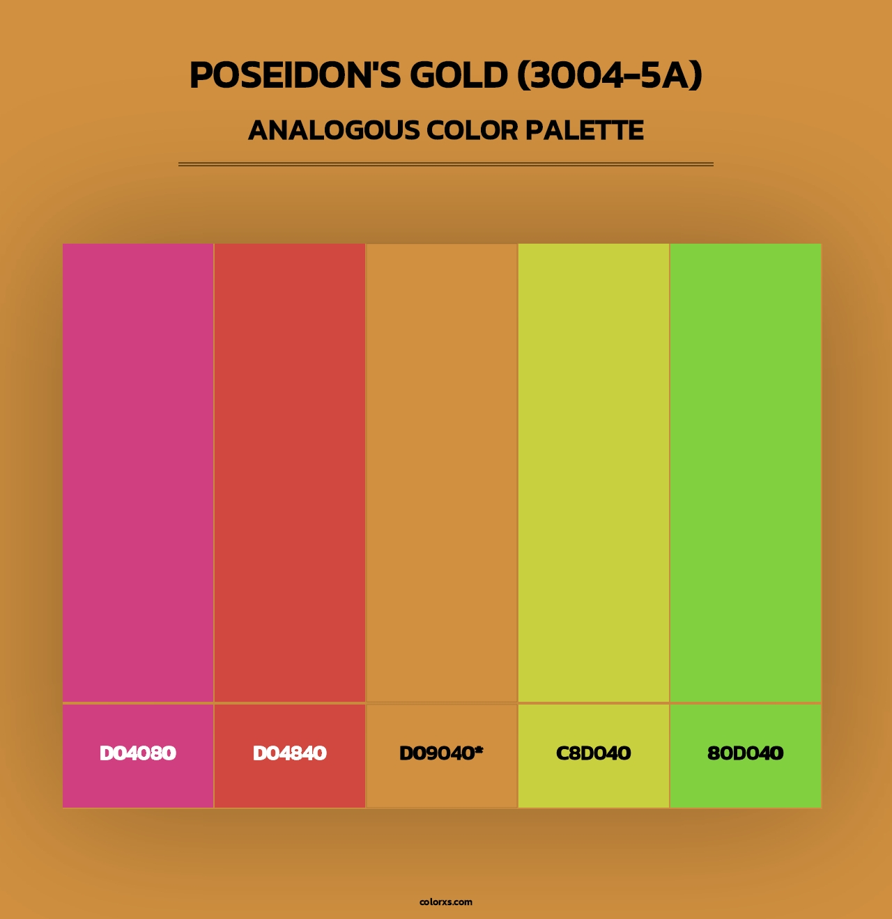 Poseidon's Gold (3004-5A) - Analogous Color Palette