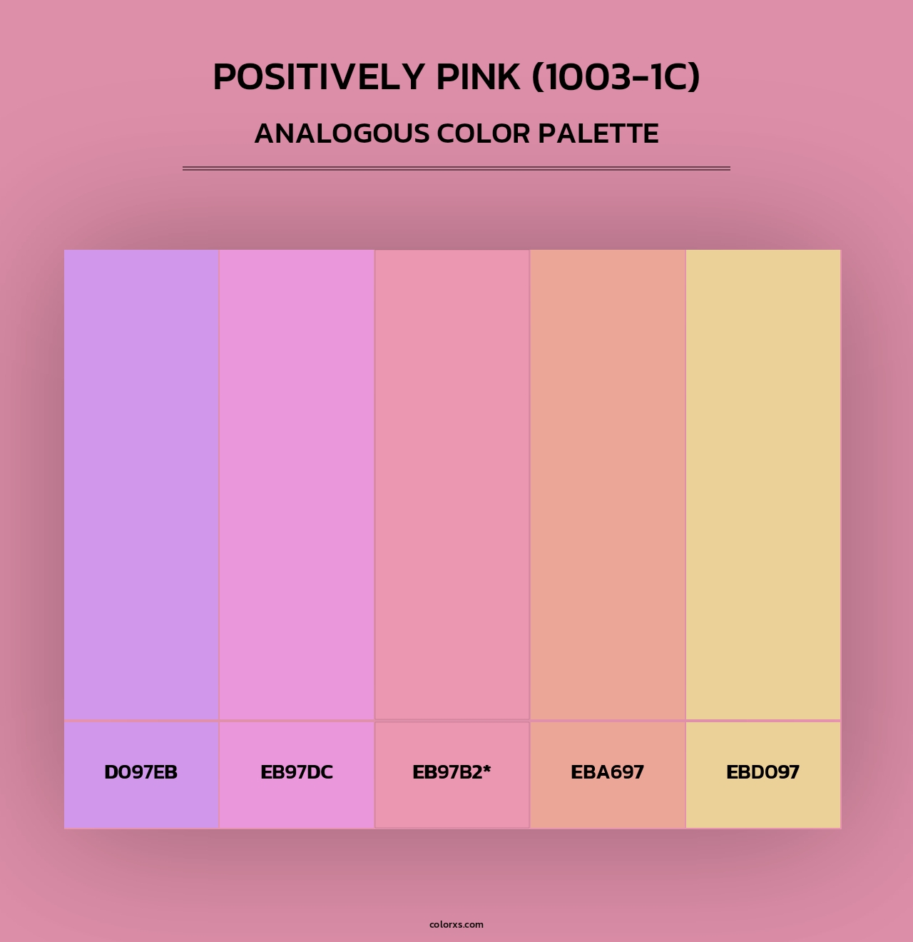 Positively Pink (1003-1C) - Analogous Color Palette