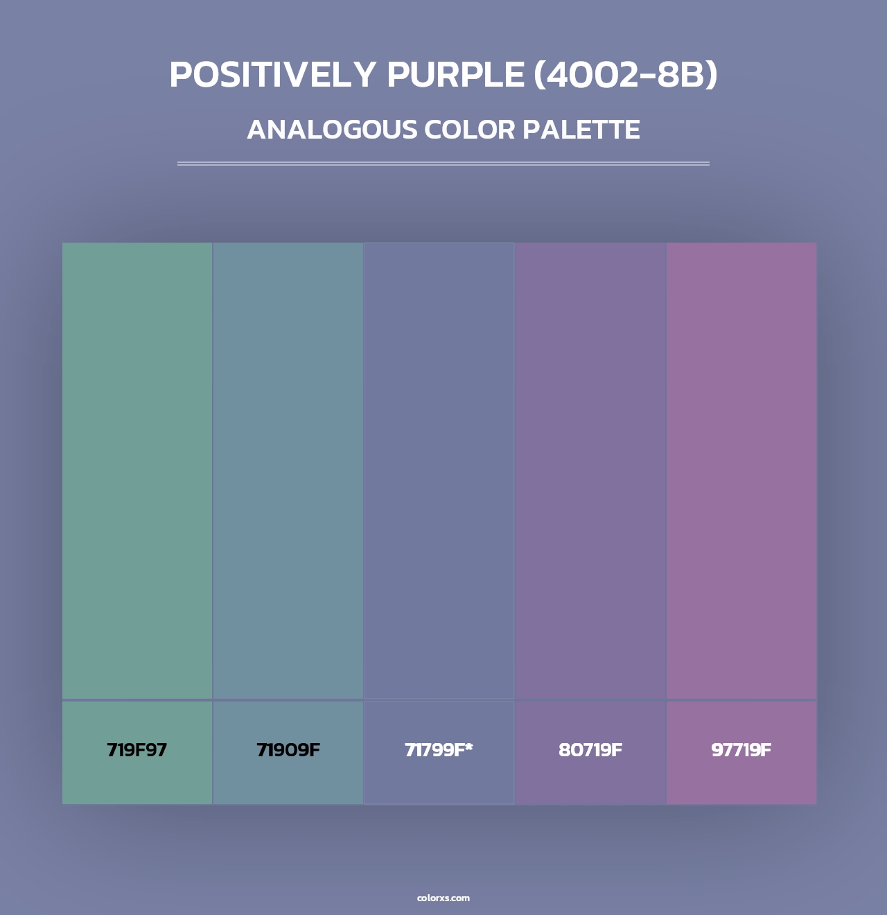 Positively Purple (4002-8B) - Analogous Color Palette
