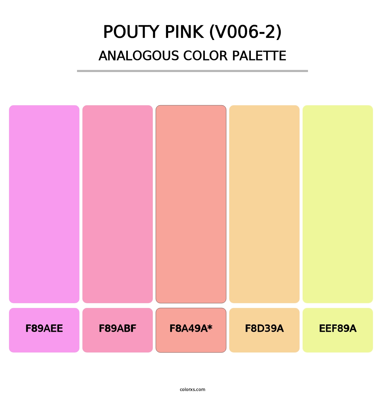 Pouty Pink (V006-2) - Analogous Color Palette