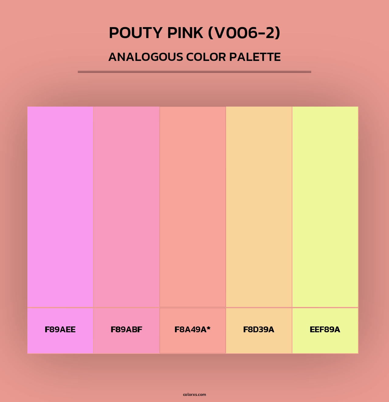 Pouty Pink (V006-2) - Analogous Color Palette