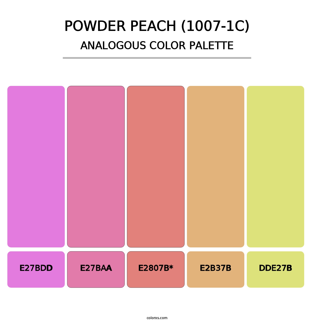 Powder Peach (1007-1C) - Analogous Color Palette