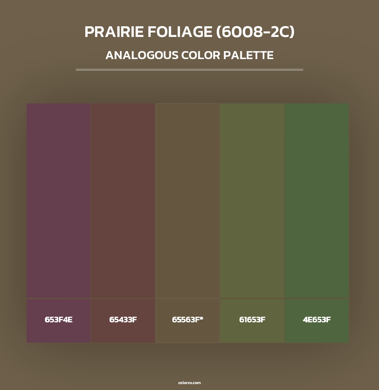 Prairie Foliage (6008-2C) - Analogous Color Palette