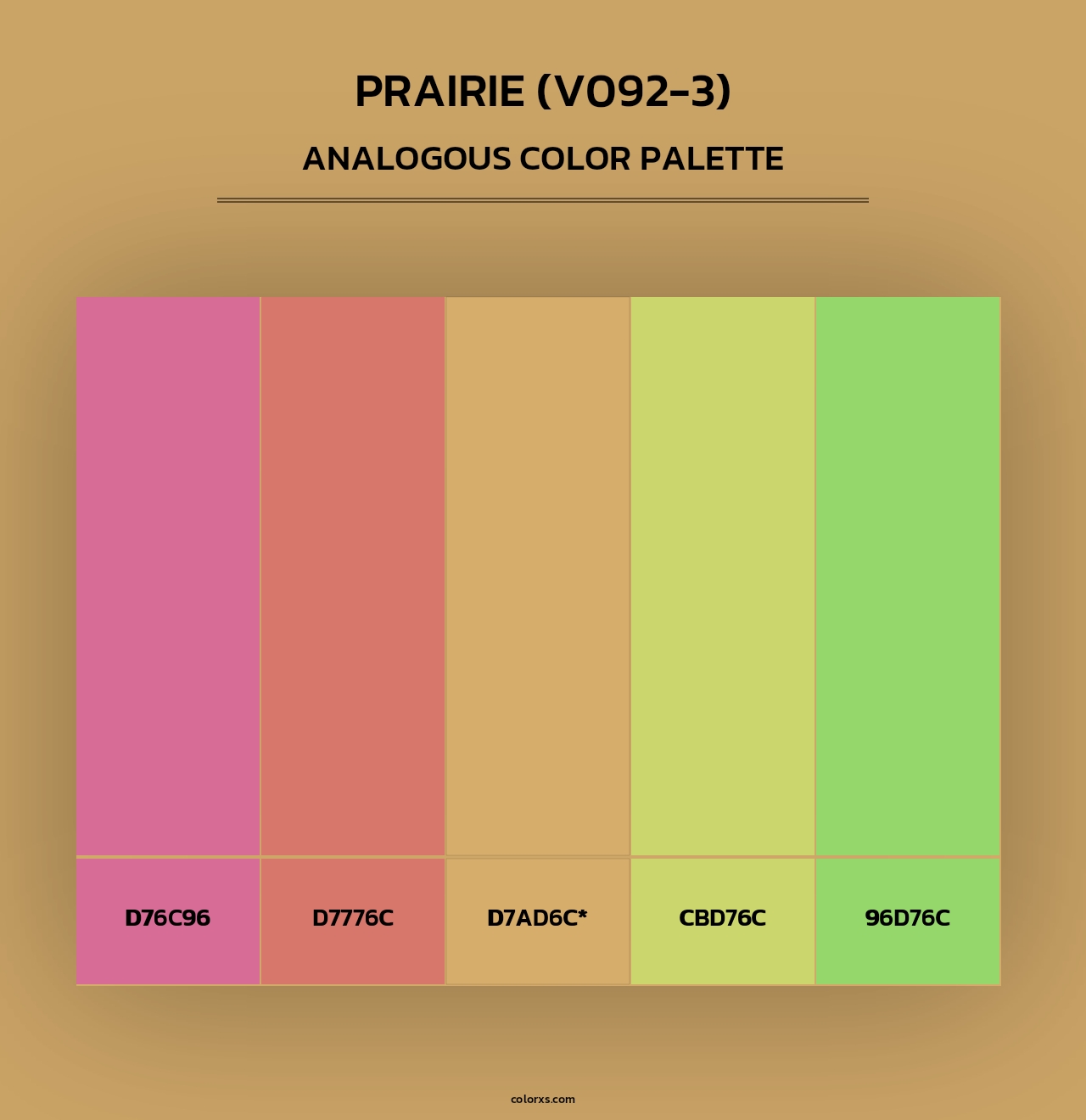 Prairie (V092-3) - Analogous Color Palette