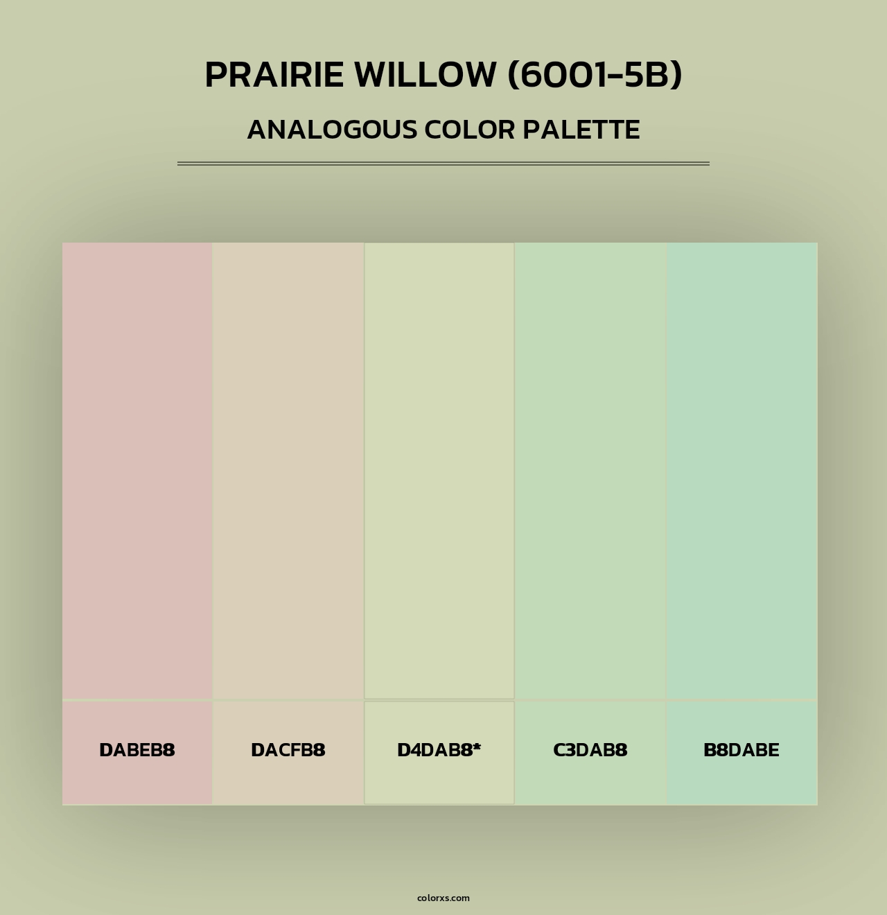 Prairie Willow (6001-5B) - Analogous Color Palette