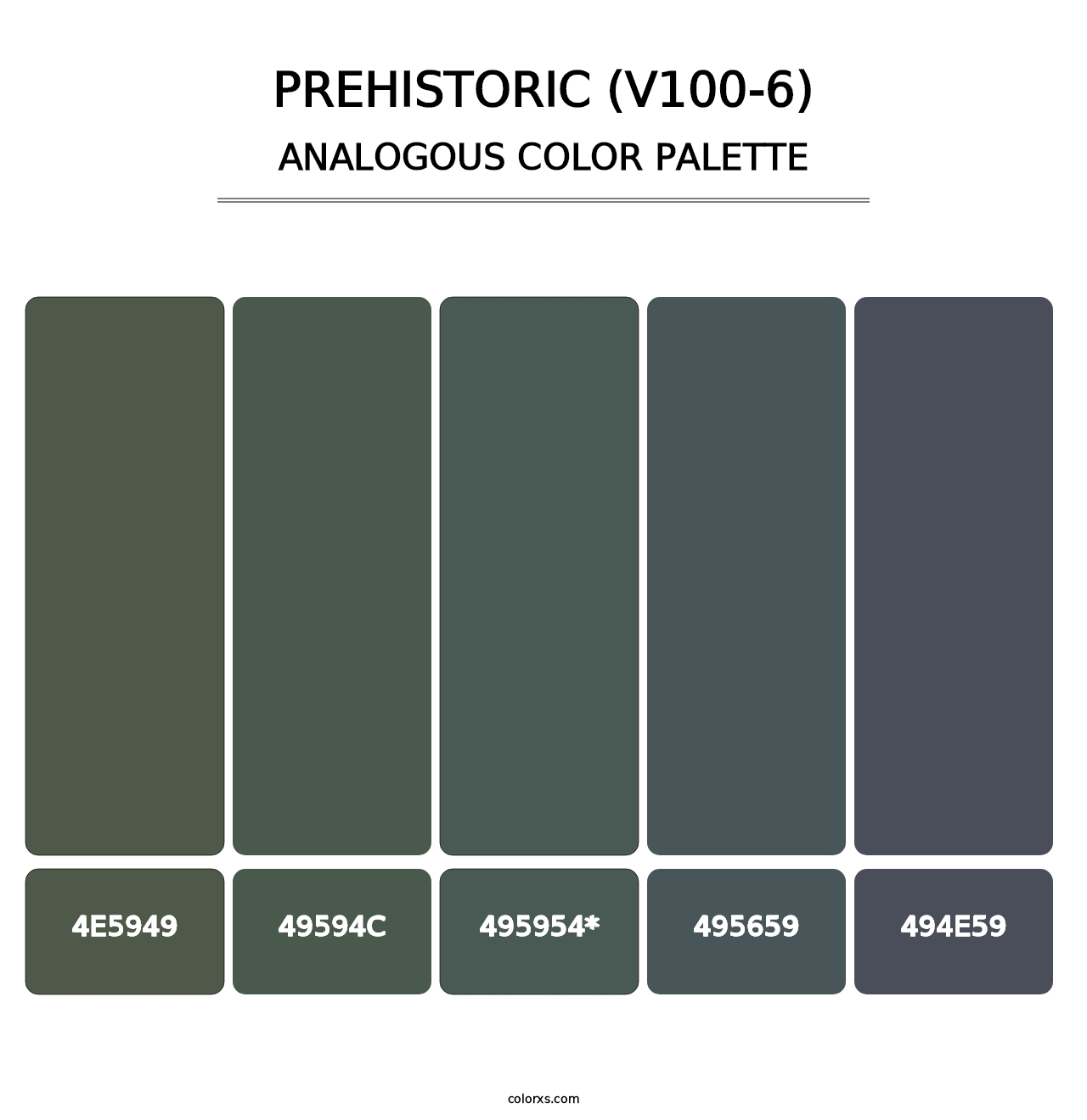 Prehistoric (V100-6) - Analogous Color Palette