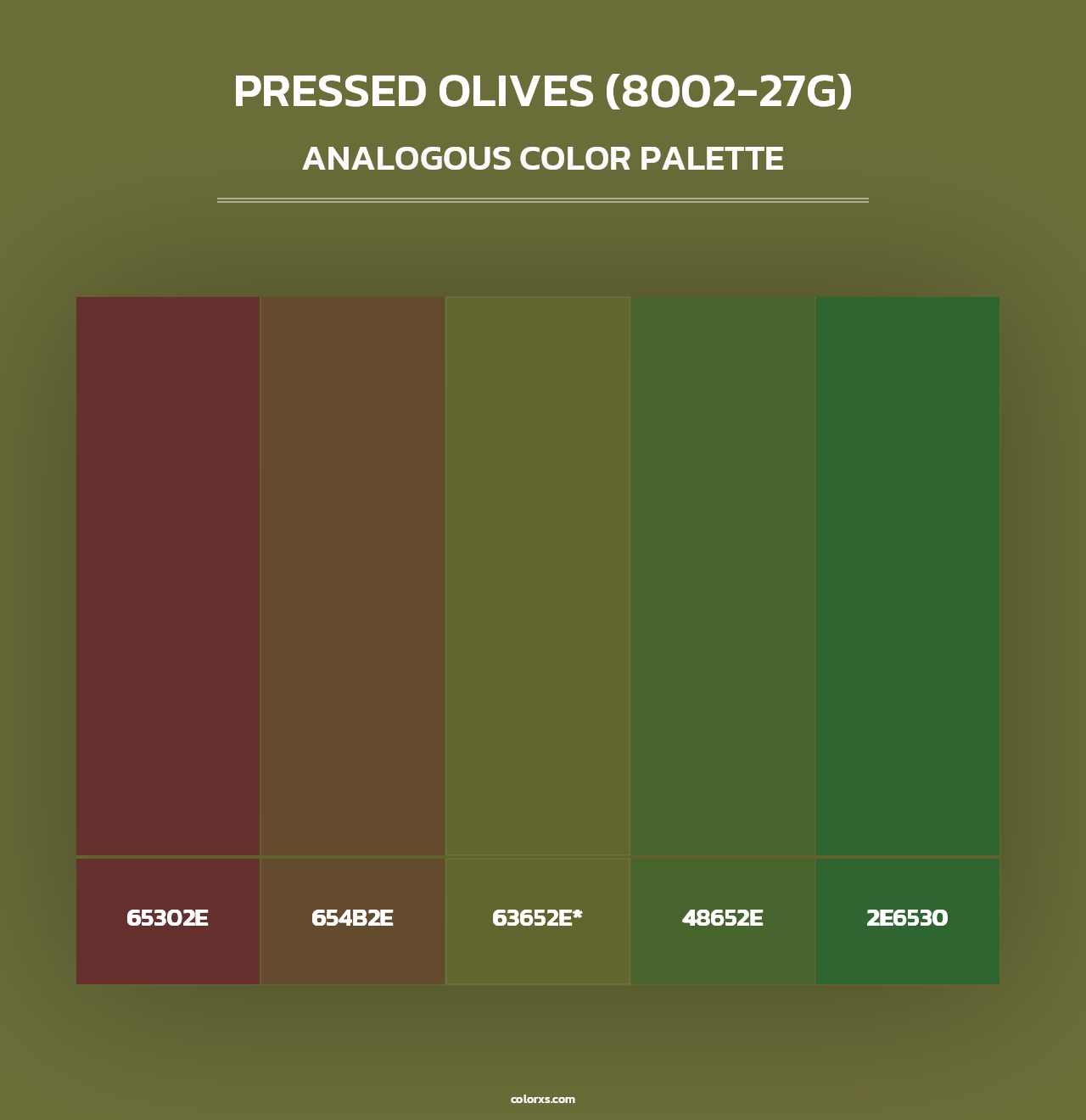 Pressed Olives (8002-27G) - Analogous Color Palette