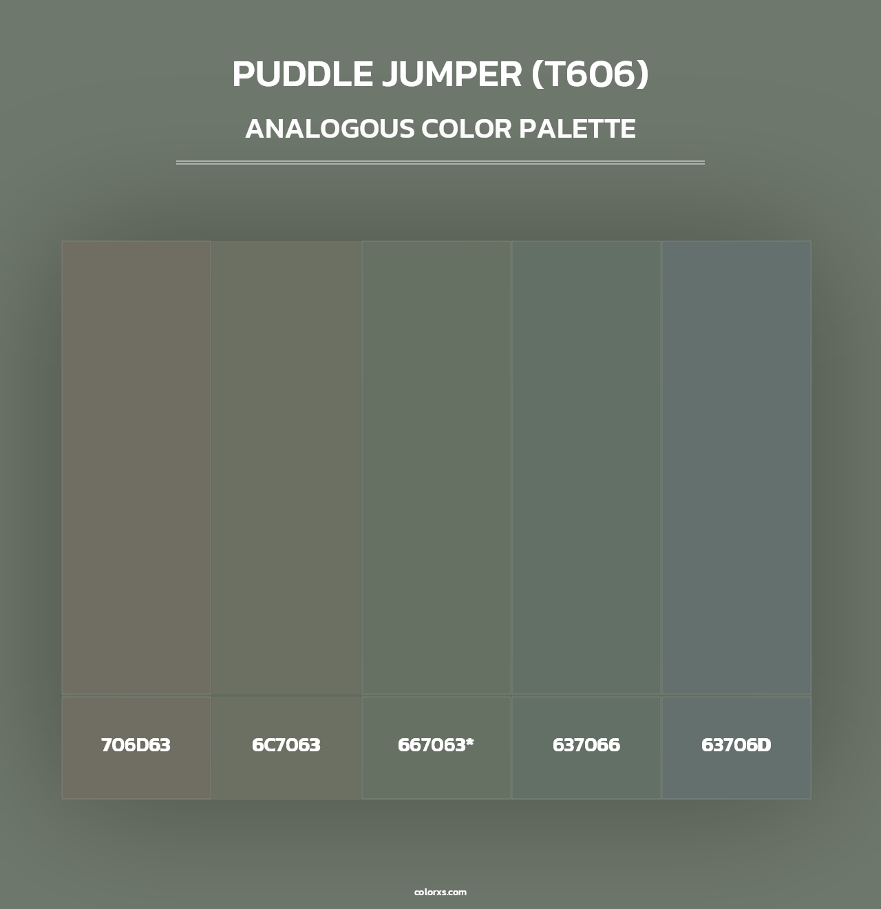 Puddle Jumper (T606) - Analogous Color Palette