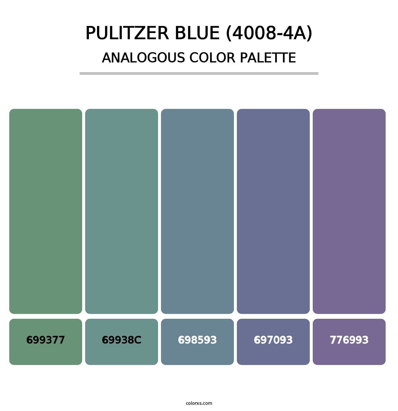 Pulitzer Blue (4008-4A) - Analogous Color Palette