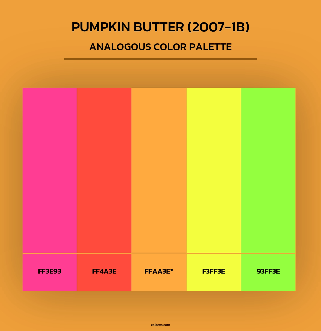Pumpkin Butter (2007-1B) - Analogous Color Palette