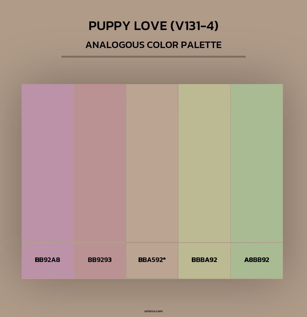Puppy Love (V131-4) - Analogous Color Palette