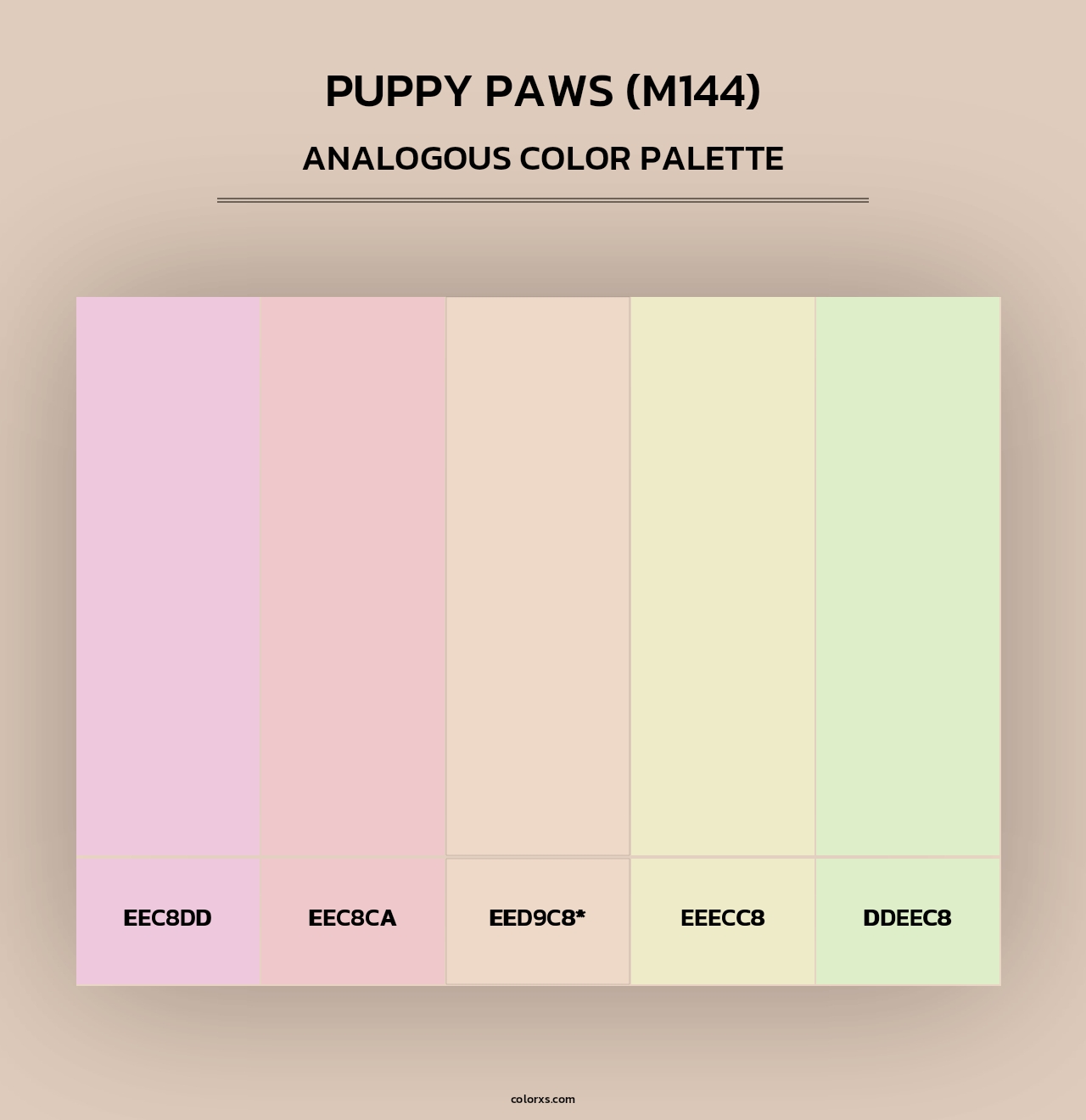 Puppy Paws (M144) - Analogous Color Palette